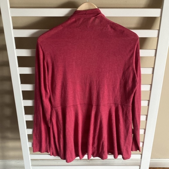 Peruvian Connection 100% Pima Cotton Pink Open Cardigan - Picture 4 of 10